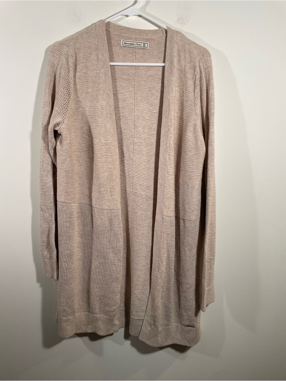 Abercrombie & Fitch open front long cardigan M